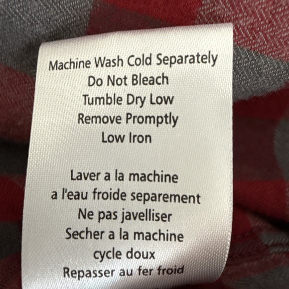 Venado Flannel Shirt Mens L Red Plaid Long Sleeve Button Up Casual Outdoor - Picture 7 of 11